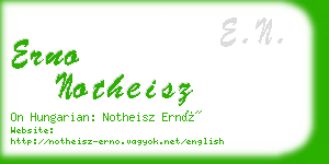 erno notheisz business card